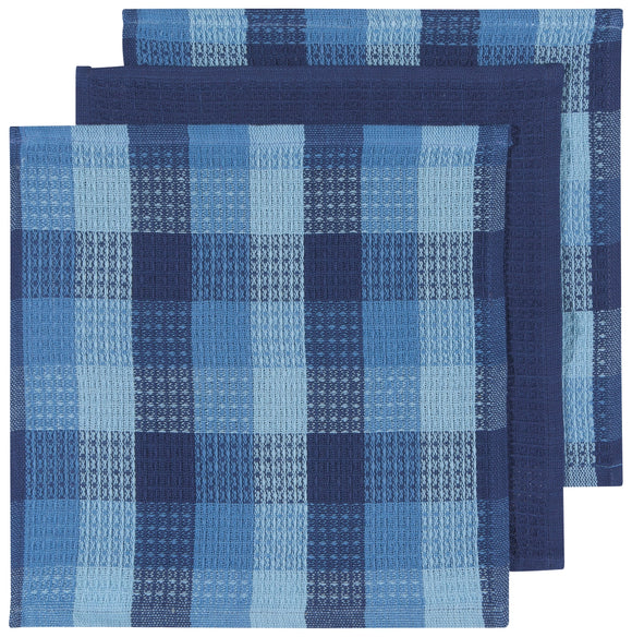 Now Designs Waffle Dishcloths, Set of 3, Indigo