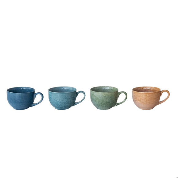 Creative Co-Op Stoneware Mug/Bowl 22 oz, Multiple Colors