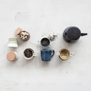 Creative Co-Op 14 oz Stoneware Mug with Strainer, Set of 2, Multiple Colors-5