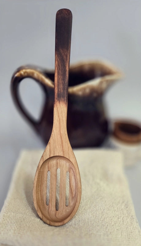 Two Ravens Handmade Wood Classic Slotted Spoon