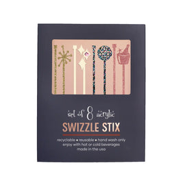 Mod Lounge Paper Co Swizzle Stix, Champagne Glitter