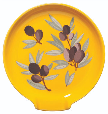 Now Designs Stoneware Spoon Rest, Olives