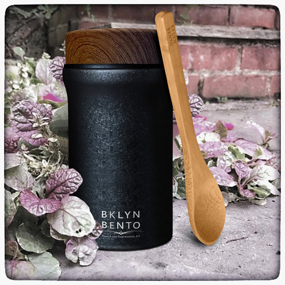 Bklyn Bento Williamsburg Food Jar Large (20oz) + Bamboo Spoon, Multiple Colors