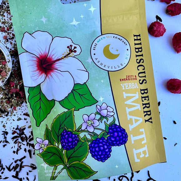 Full Moon Tea Company Hibiscus Berry Yerba Mate