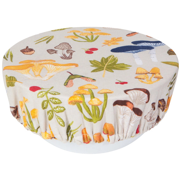 Field Mushrooms Bowl Covers, Set of 2