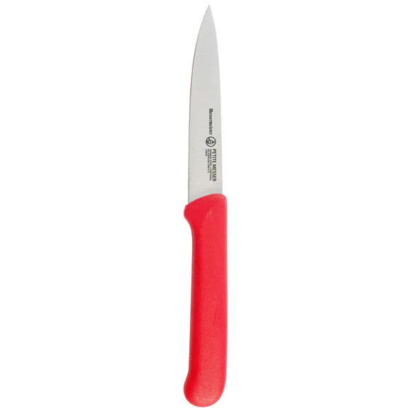 Messermeister 4'' Spear Point Paring Knife w/ Sheath, Red