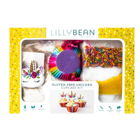 LillyBean Baking Vegan & Gluten-Free Unicorn Cupcake Baking Kit
