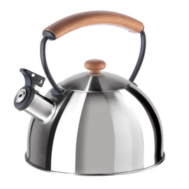 OGGI Stovetop Whistling Tea Kettle w/ Wood Handle, SS