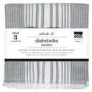 Now Designs Scrub-It Dishcloths, Set of 3, London Gray