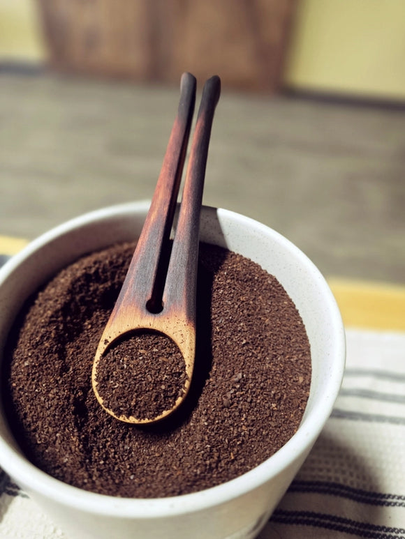 Two Ravens Handmade Wood Coffee Scoop & Bag Clip