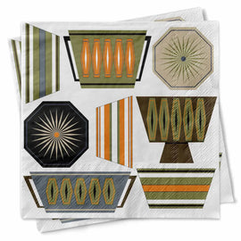 Mod Lounge Paper Co Cocktail Napkin Mid Century Modern Cookware