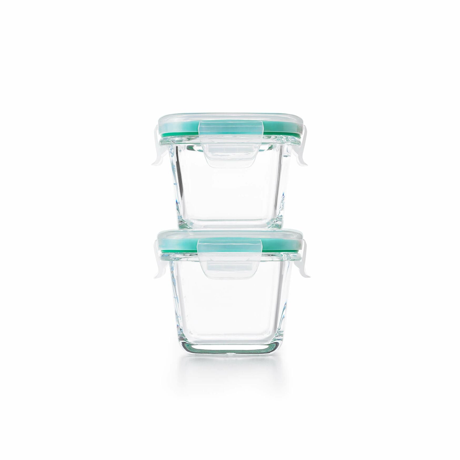 4 Piece Smart Seal Glass Mini Square Container Set - Thumbnail 4
