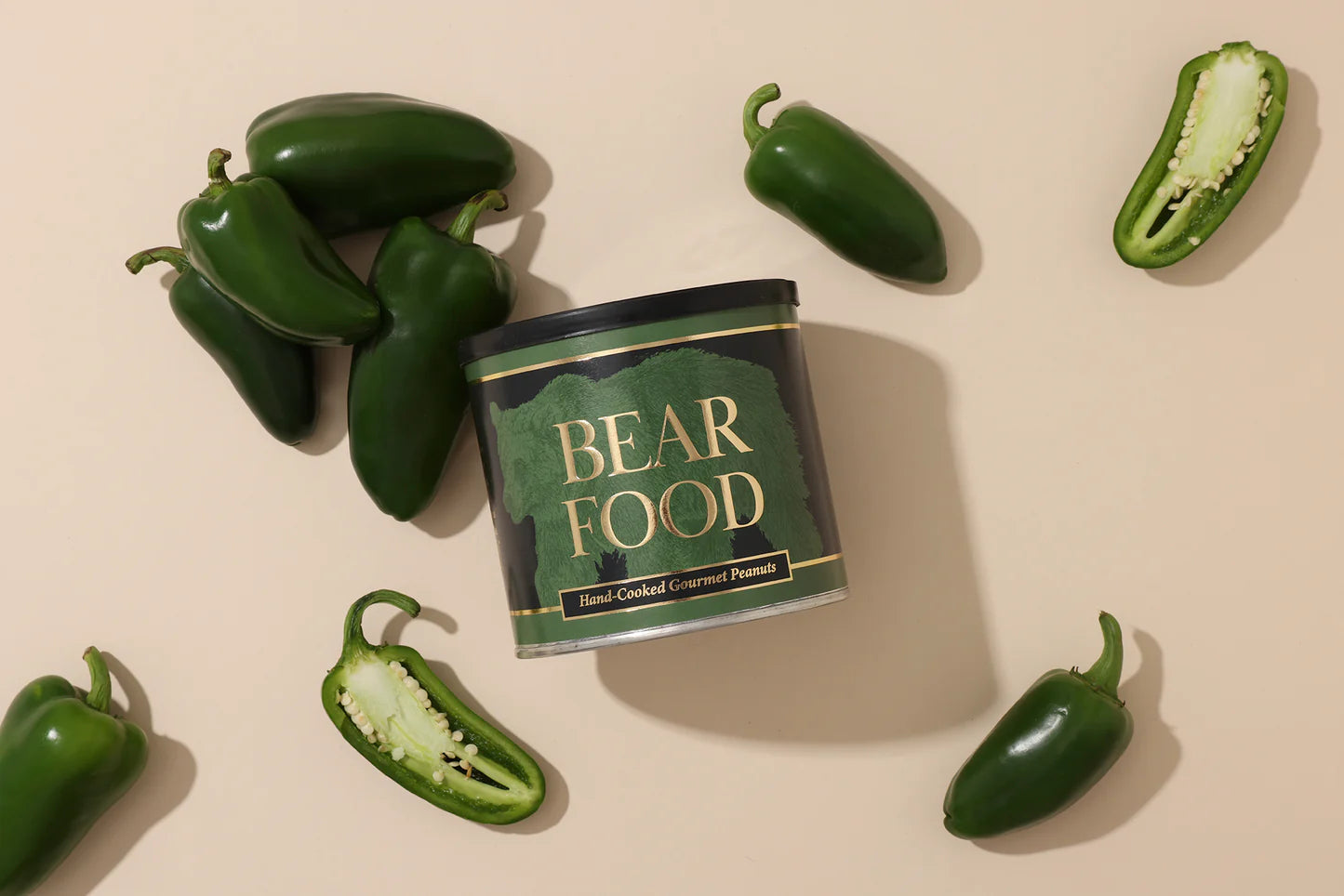 Bear Food Jalapeño Gourmet Peanuts, 10oz