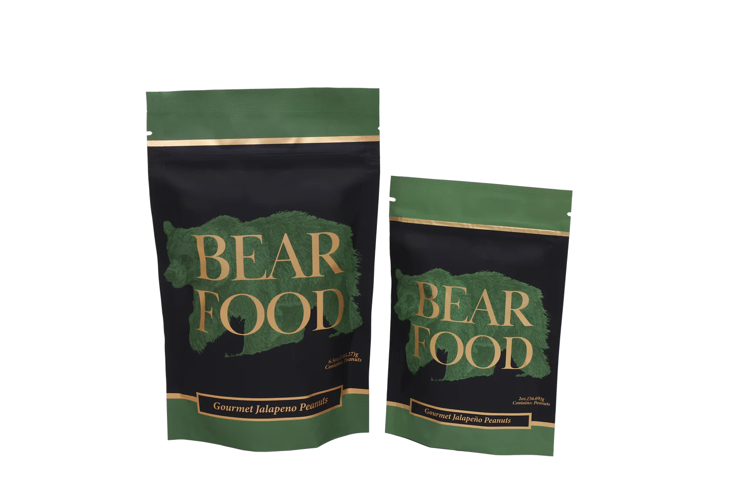 Bear Food Jalapeño Gourmet Peanuts Pouch, Multiple Sizes