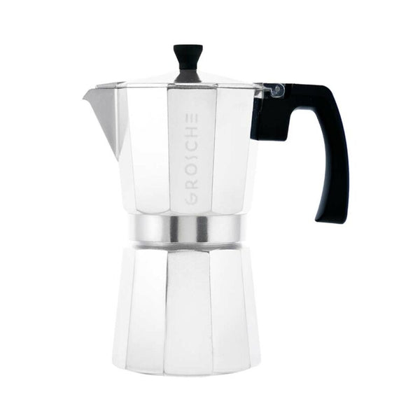 Grosche Milano Stovetop Espresso Coffee Maker, Chrome, Multiple Sizes