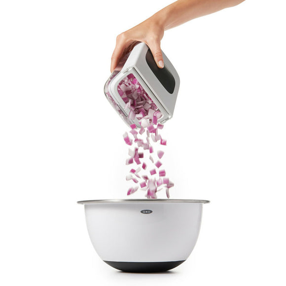 OXO Vegetable Chopper with Easy-Pour Opening