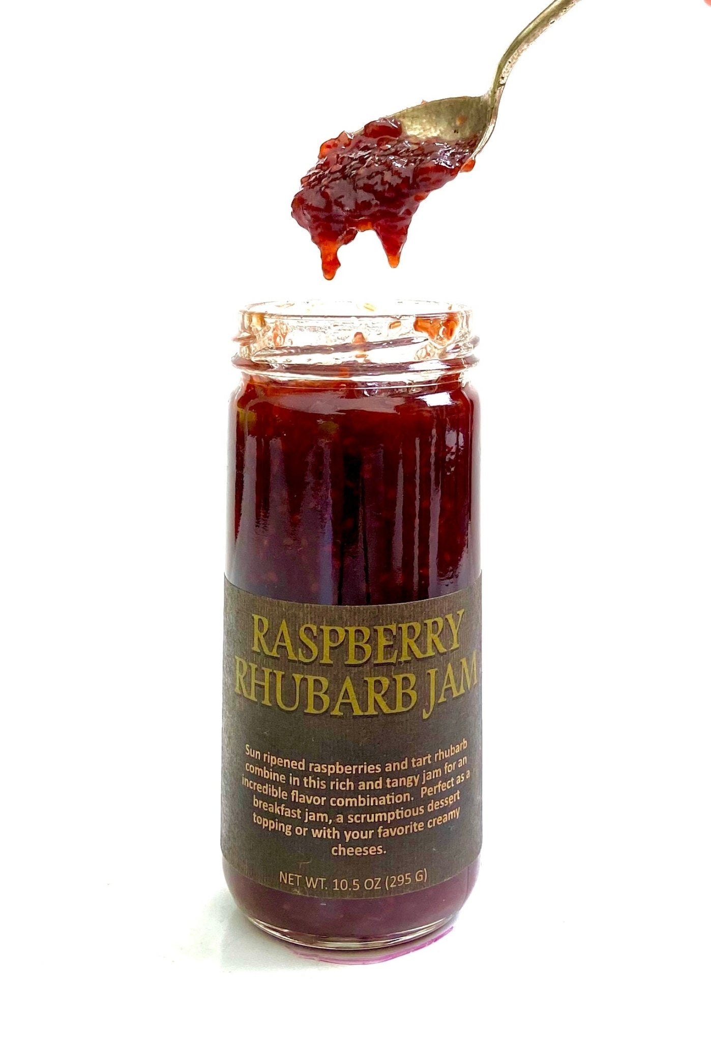 Copper Pot & Wooden Spoon Raspberry Rhubarb Jam