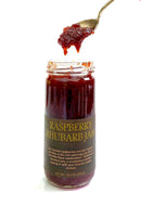 Copper Pot & Wooden Spoon Raspberry Rhubarb Jam