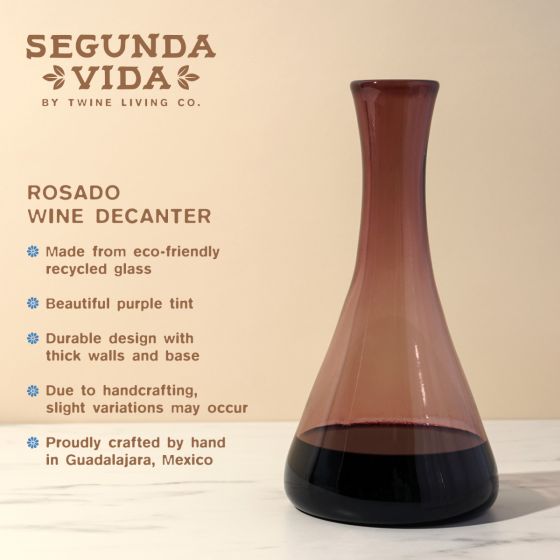 Twine Rosado Recycled Wine Decanter