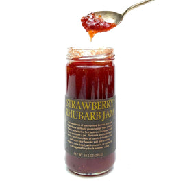 Copper Pot & Wooden Spoon Strawberry Rhubarb Jam