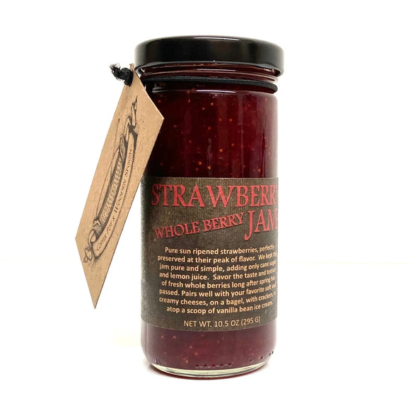 Copper Pot & Wooden Spoon Strawberry Whole Berry Jam