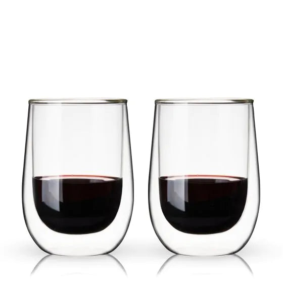 Double Walled Wine Glass by True, Set of 2