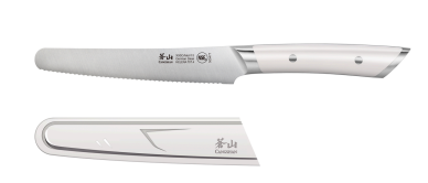 Cangshan HELENA 5'' Round-Tip Serrated Utility Knife, Various Colors