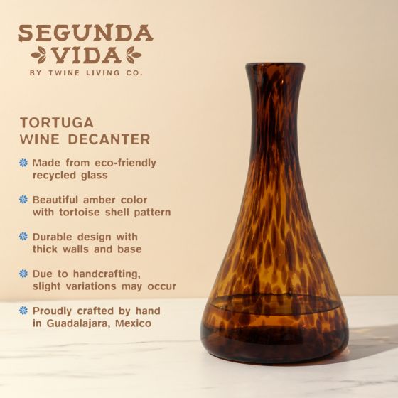Twine Tortuga Recycled Wine Decanter