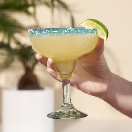 Twine Primavera Recycled Margarita Glass, Set of 2