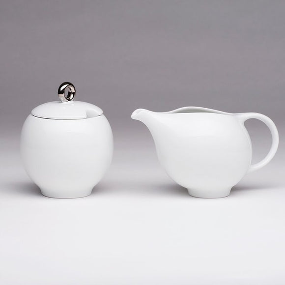 Maia Ming Eva Milk + Sugar Set - White Porcelain, Glossy