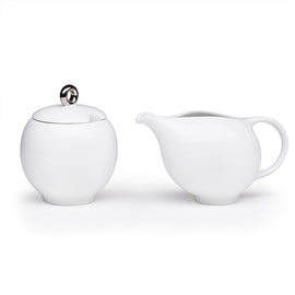 Maia Ming Eva Milk + Sugar Set - White Porcelain, Glossy