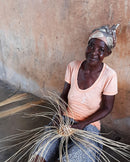 Peach Msanii Round Basket