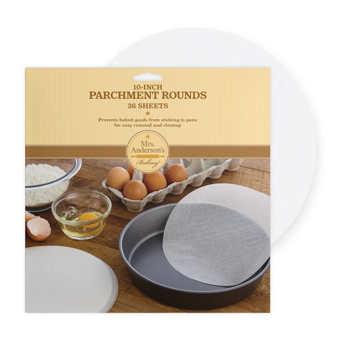 Mrs. Anderson's Baking Bleached Round Cake Parchment Paper 10"