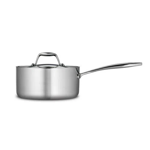 Tramontina Tri-Ply Clad Stainless Steel Sauce Pan w/Cover, Multiple Sizes