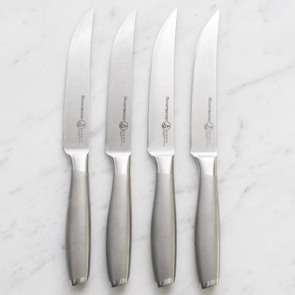 Avanta Fine Edge Steak Knife Set, Stainless Steel Handle, 4 Pc. set, Gift Boxed