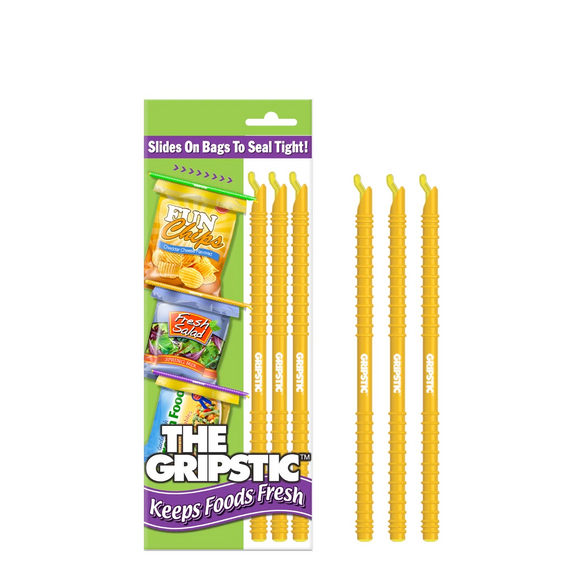Gripstic Bag Clip, 3-pack Orange
