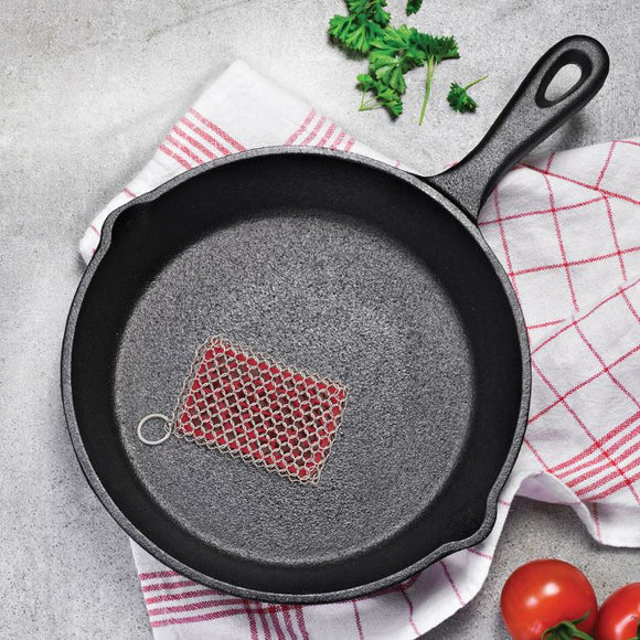 HIC Kitchen Chainmail Cast Iron Scrubber
