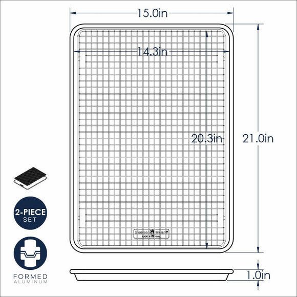 Nordicware Naturals® Big Sheet with Oven-Safe Nonstick Grid