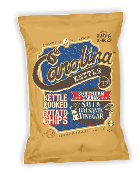 Carolina Kettle Chips - Salt & Balsamic Vinegar, 5 oz bag