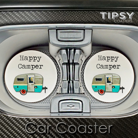 Tipsy Coasters Happy Camper Car Coaster