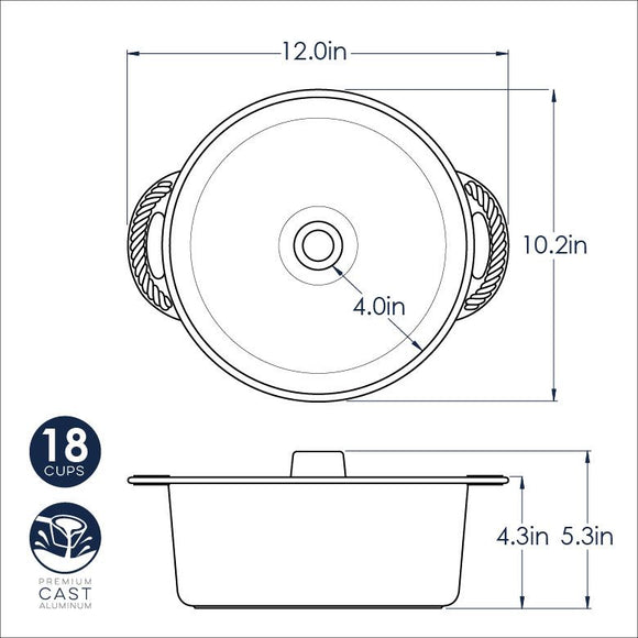Nordicware Classic Cast Pound Cake and Angelfood Pan