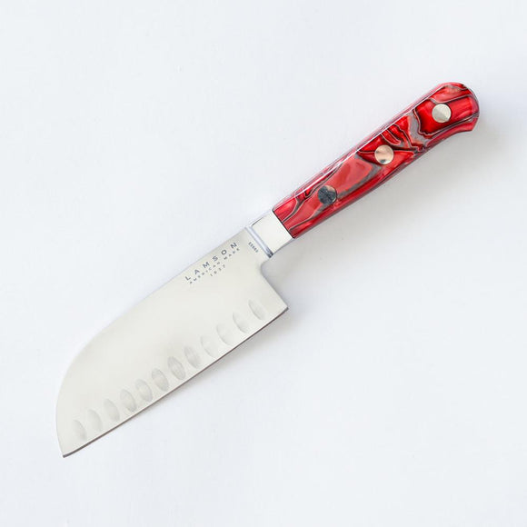 Lamson 5" Forged Kullenschliff Santoku, Fire