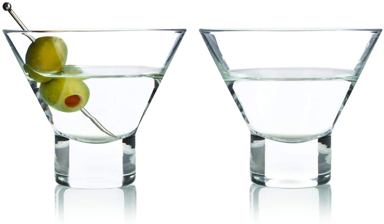 Viski Stemless Martini Glass, Set of 2