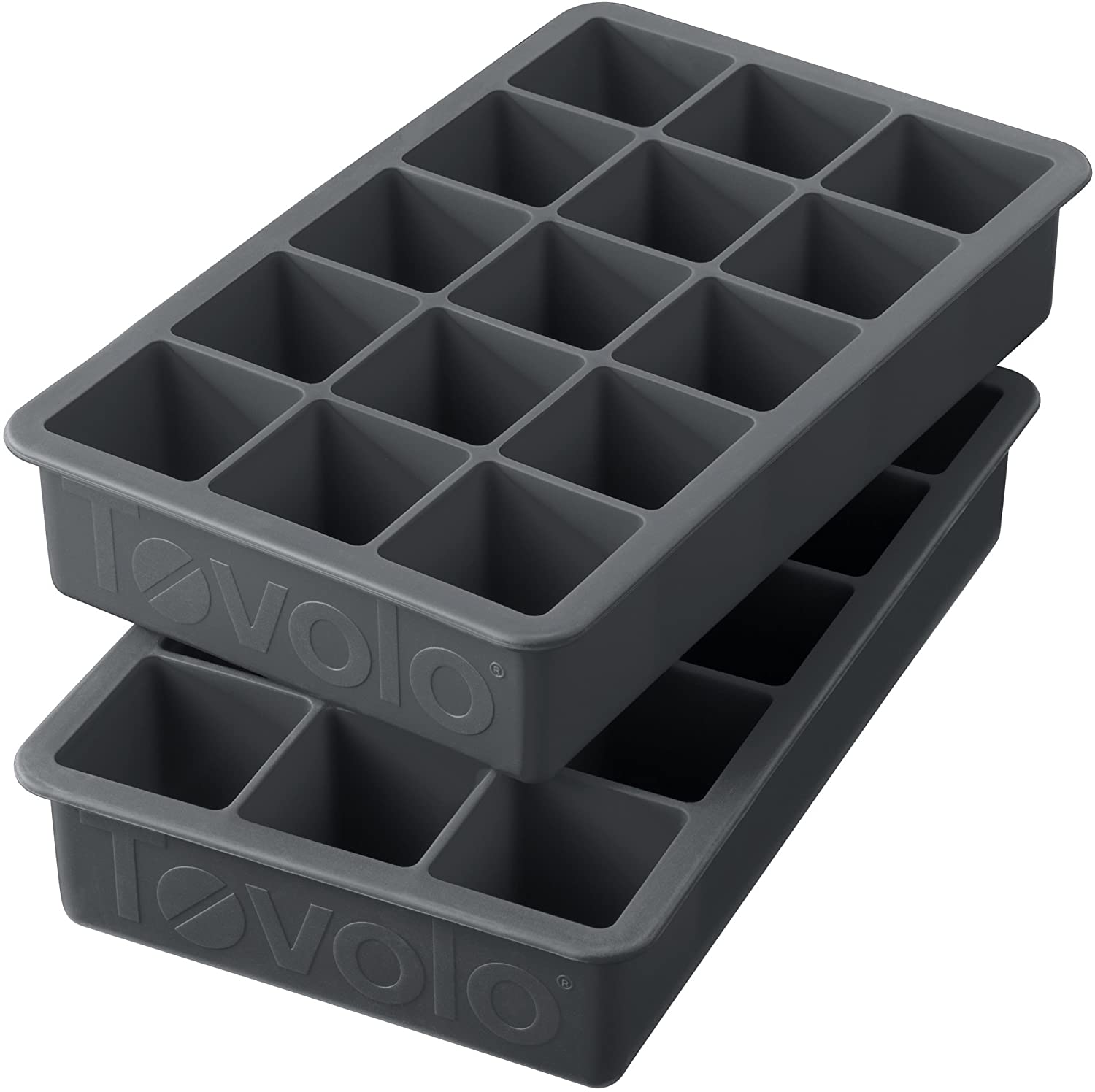 Buy charcoal Tovolo Perfect Cube Ice Tray, Set of 2