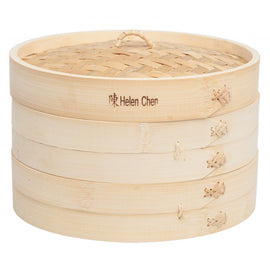 Bamboo Steamer, 10'', 3-pc Set