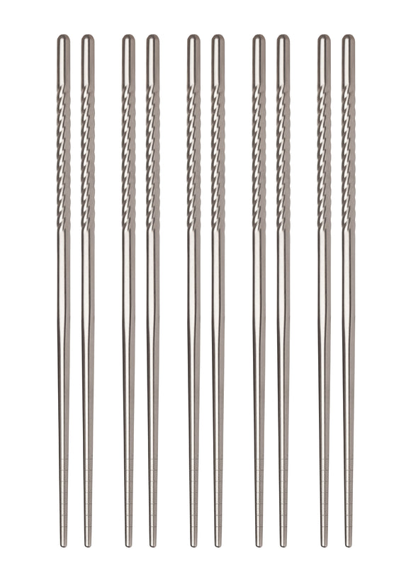 Stainless Steel Chopsticks, set of 5