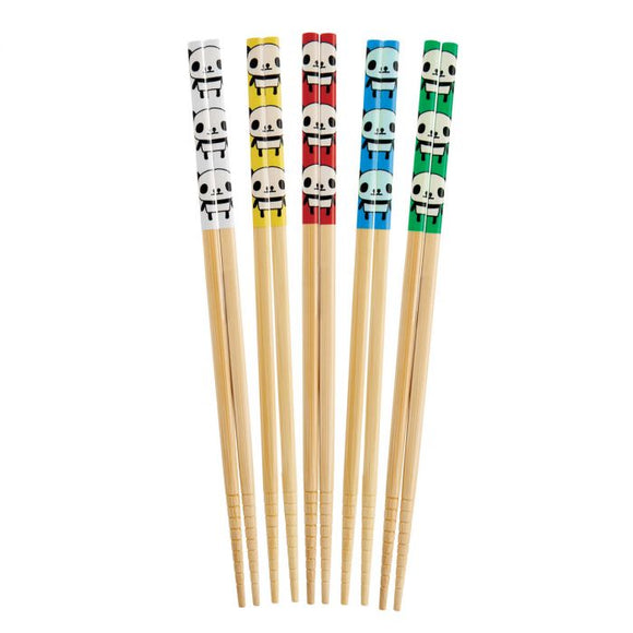 Helen's Asian Kitchen Bamboo Panda Chopsticks, 5 Pairs