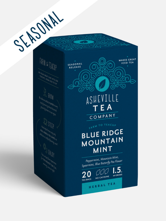 Asheville Tea Blue Ridge Mountain Mint Tea Box, 20 tea bags