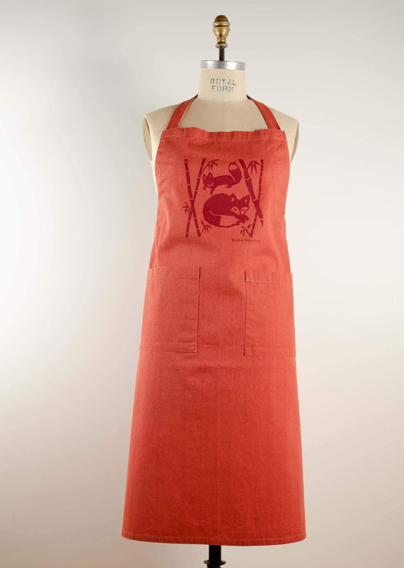 Kei & Molly Stonewashed Apron: Foxes