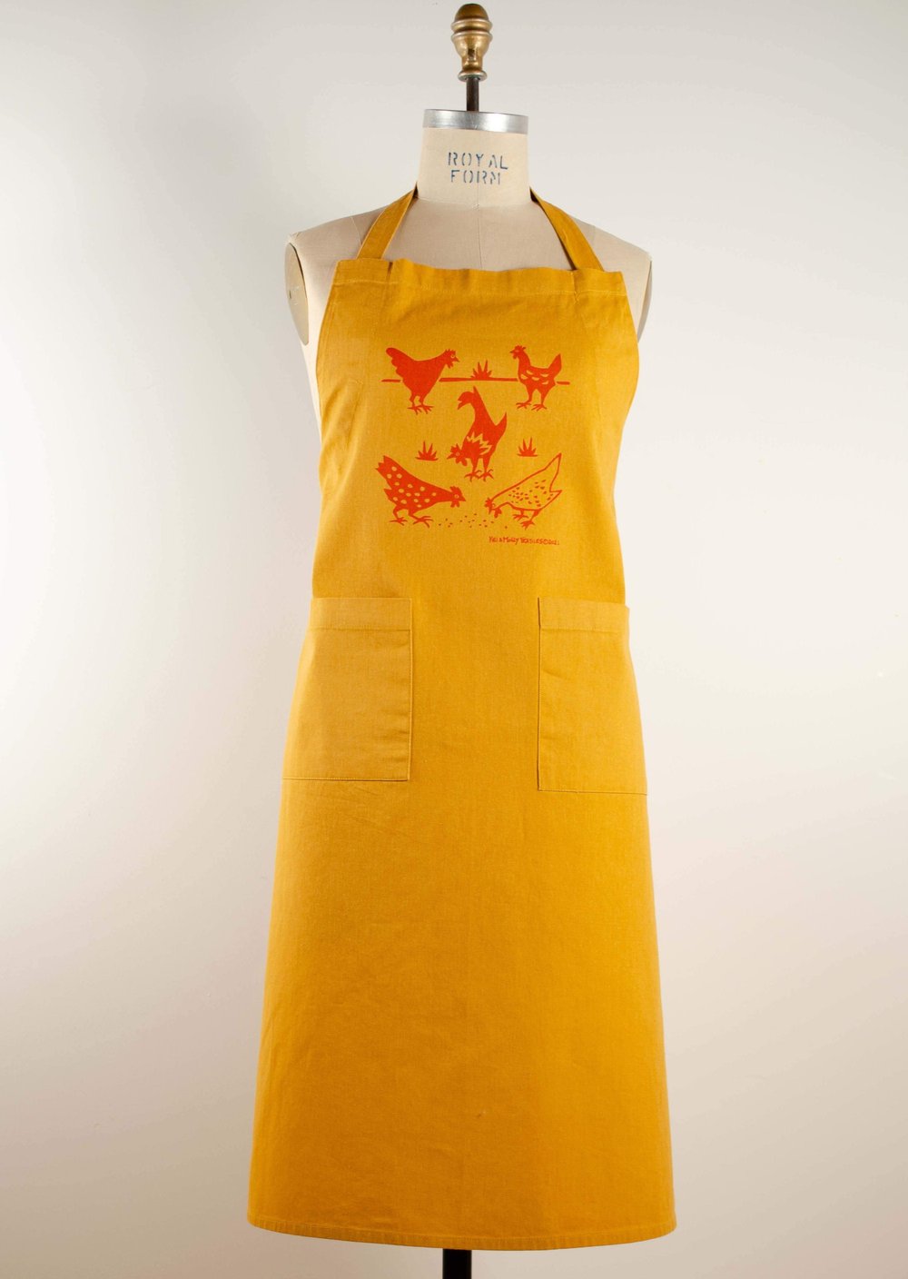 Kei & Molly Stonewashed Apron: Chickens